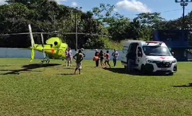 Irmos de Natividade Vtimas de Acidente Domstico So Transferidos de Helicptero para Hospital no Rio