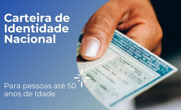 Detran amplia emisso da Carteira de Identidade Nacional para pessoas at 50 anos de Idade