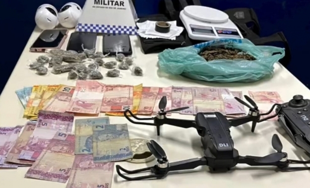 Homem é preso por tráfico de drogas com drone usado para vigiar a polícia em Porciúncula